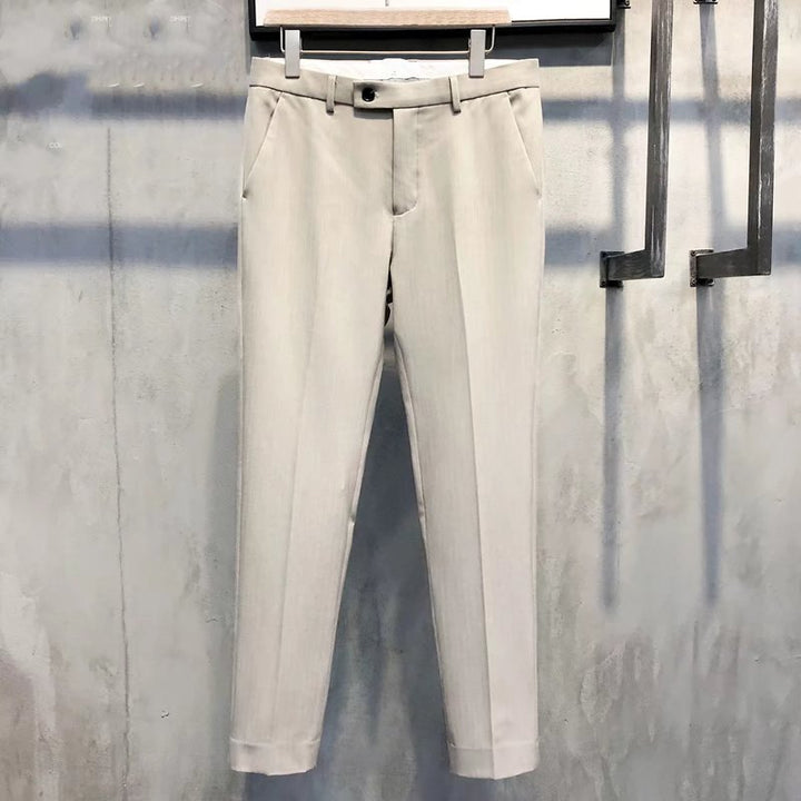 Slim Fit Formal Men's Trousers – Milan-Khaki-28-State of Style