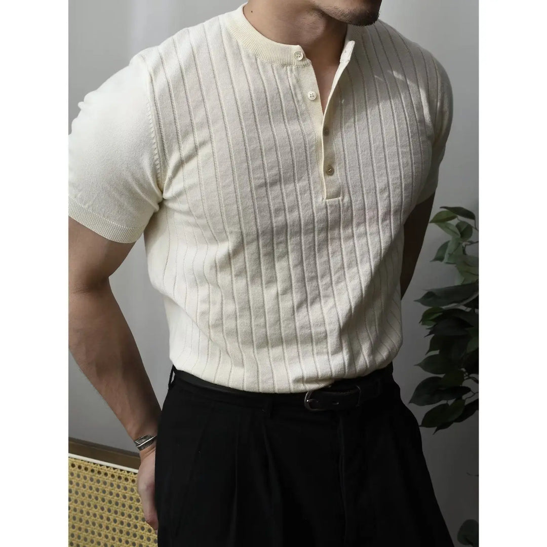 Slim Fit Men's Polo Shirt with Zip – Fabrizio-Black-S-State of Style