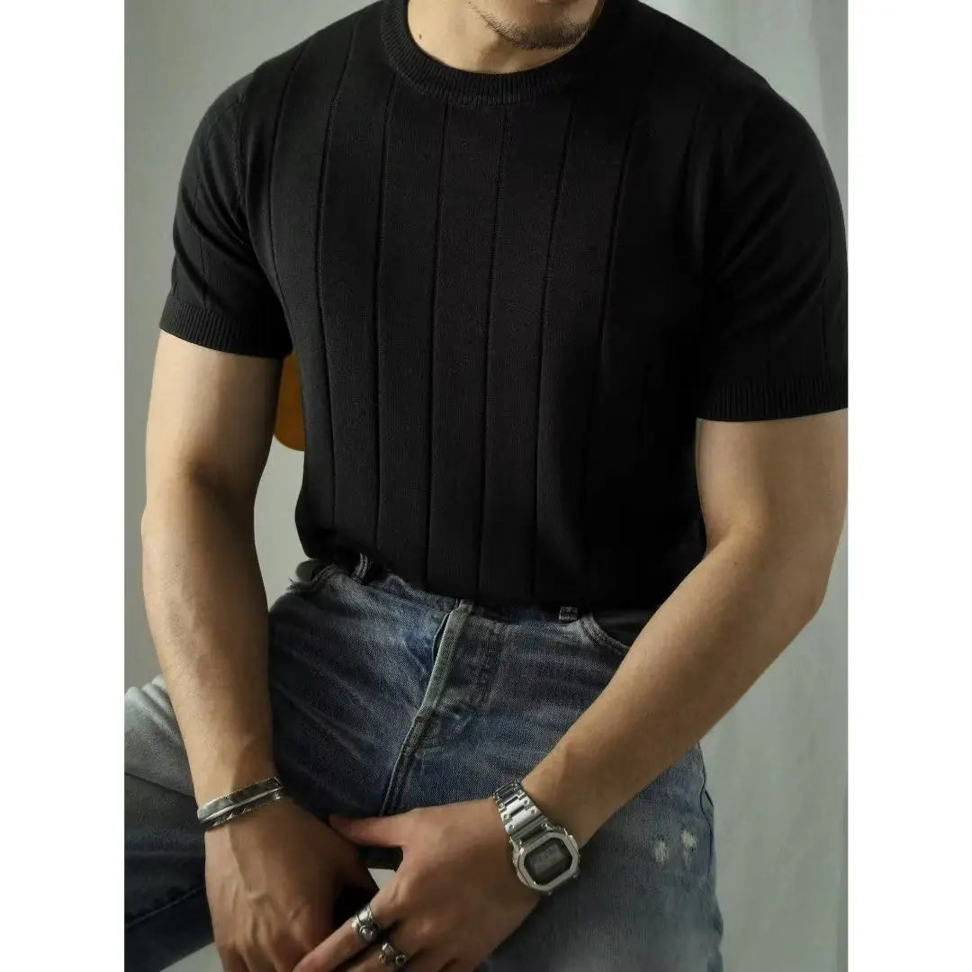 Slim Fit Men's Polo Shirt with Zip – Fabrizio-Black-S-State of Style