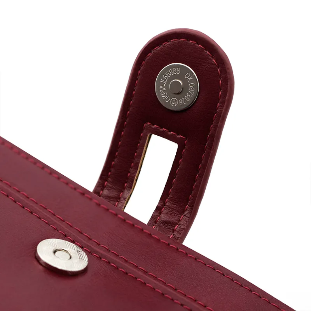 Slim Long Leather Wallet | Stylish & Functional with Double Zippers-Sky Blue-State of Style