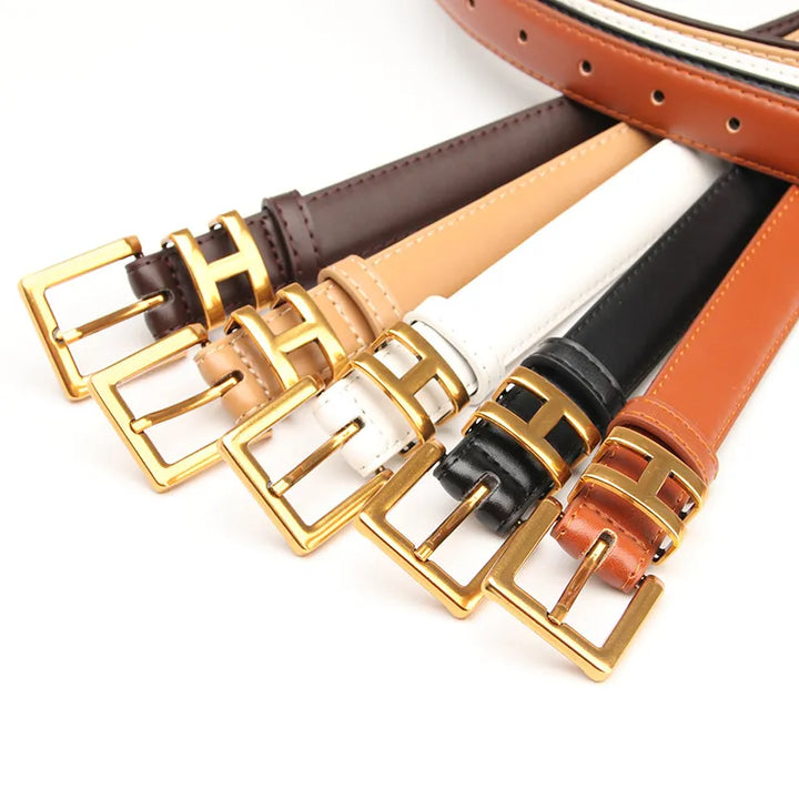 Slim Square Buckle Belt | Minimalist & Stylish-Khaki-State of Style