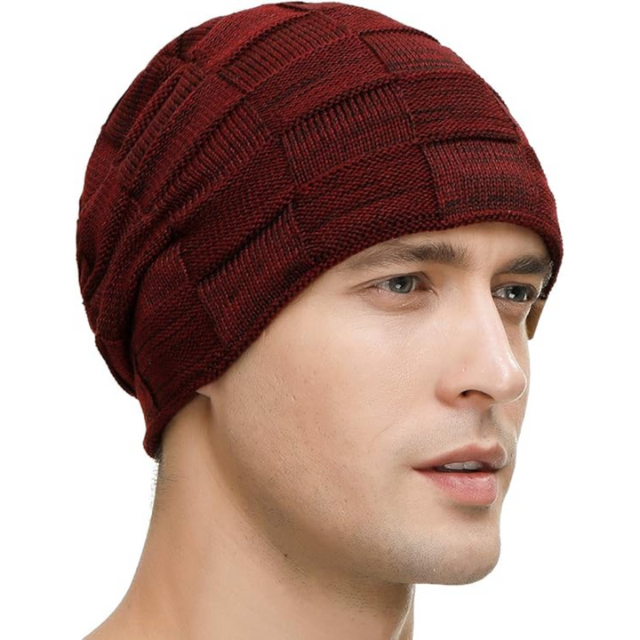 Slouchy Knitted Beanie - Luca-Black-State of Style