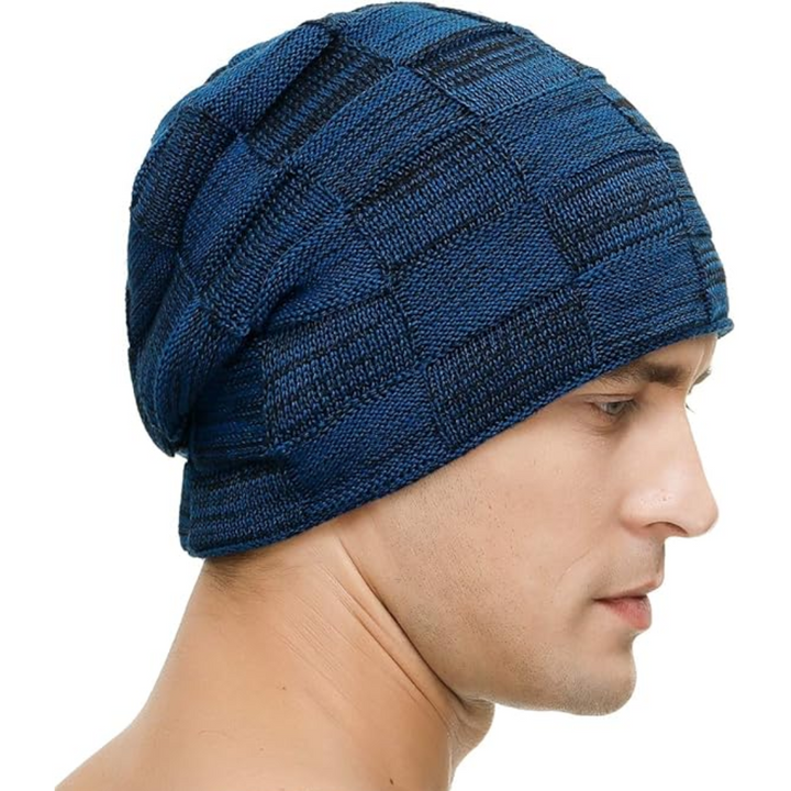 Slouchy Knitted Beanie - Luca-Black-State of Style