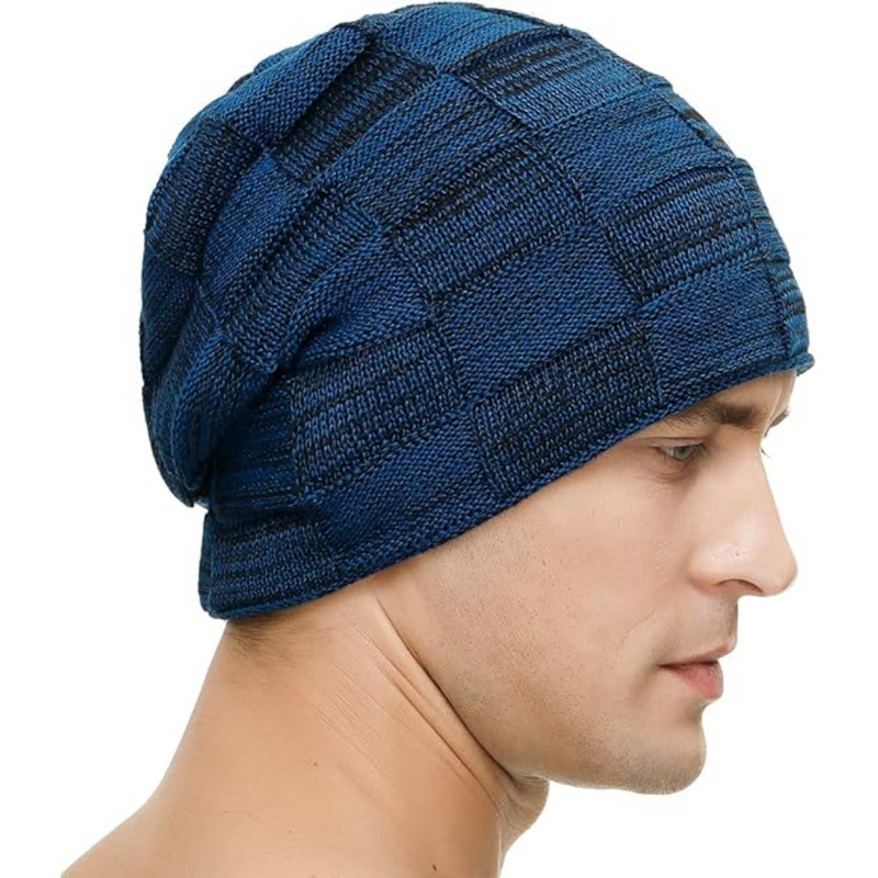 Slouchy Knitted Beanie - Luca-Black-State of Style