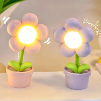 Small Flower Relaxing Table Lamp - BlossomGlow-Pink-State of Style