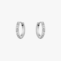 Small Hoops with Zirconia - Amara-Silver-State of Style