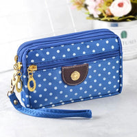 Small Wristlet Wallet with Zipper-Blue-State of Style
