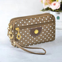 Small Wristlet Wallet with Zipper-Brown-State of Style