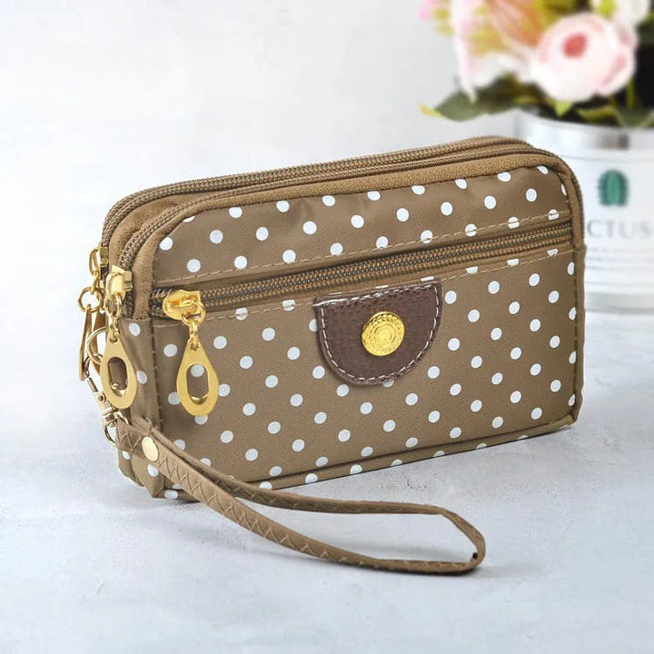 Small Wristlet Wallet with Zipper-Brown-State of Style