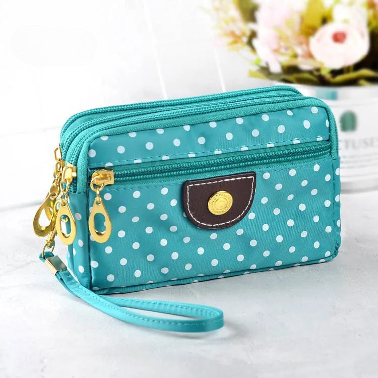 Small Wristlet Wallet with Zipper-Green-State of Style