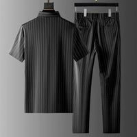 Smart Casual Polo & Trouser Set | Stylish & Comfortable-Black-S-State of Style