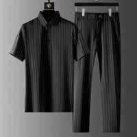 Smart Casual Polo & Trouser Set | Stylish & Comfortable-Black-S-State of Style