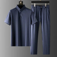 Smart Casual Polo & Trouser Set | Stylish & Comfortable-Blue-S-State of Style