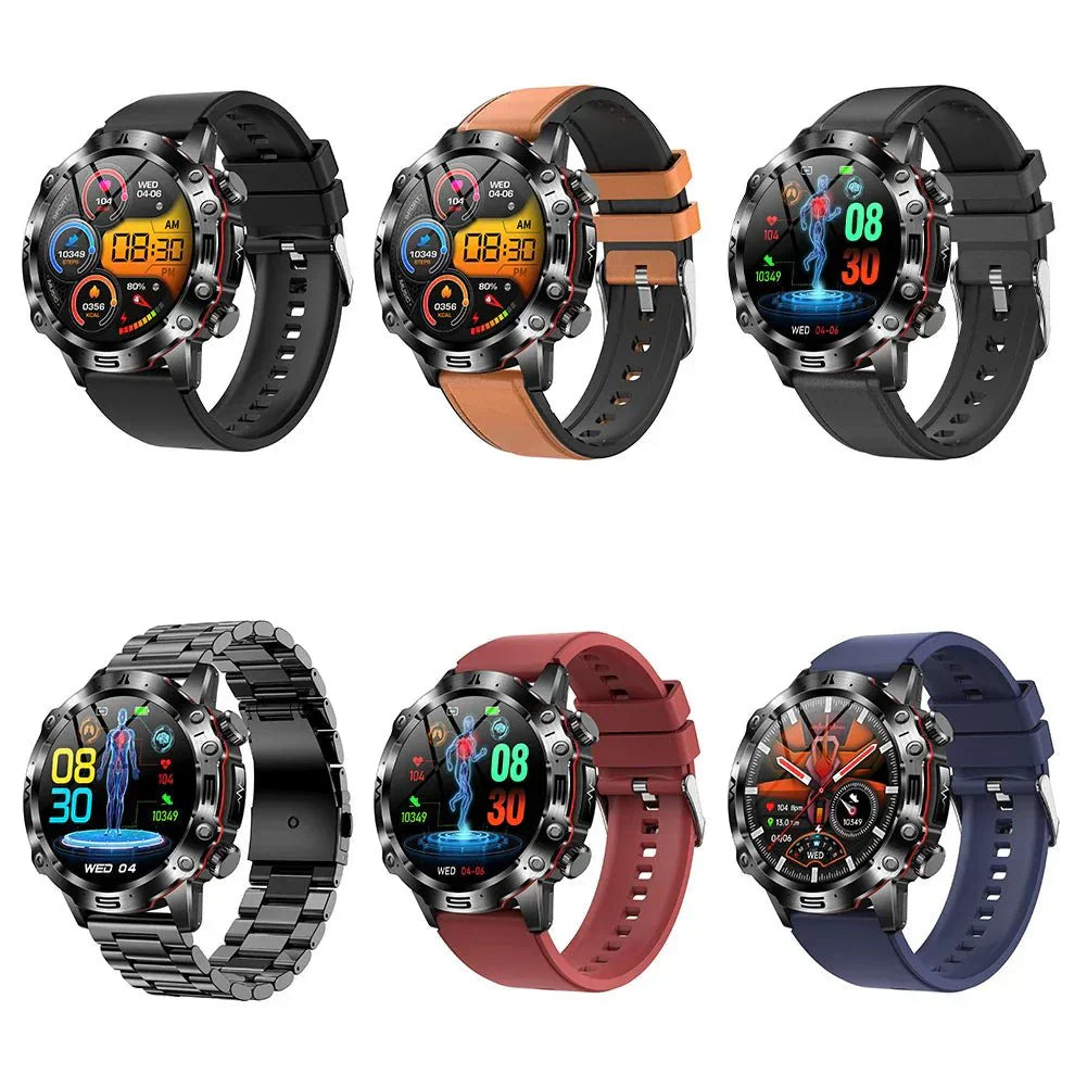 Smart Health Tracker with Glucose and ECG Measurement - HealthPro-Black Steel-State of Style