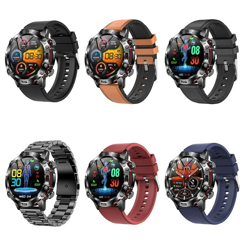 Smart Health Tracker with Glucose and ECG Measurement - HealthPro-Black Steel-State of Style