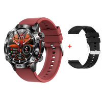 Smart Health Tracker with Glucose and ECG Measurement - HealthPro-Red + Band-State of Style
