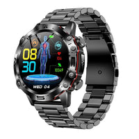 Smart Health Tracker with Glucose and ECG Monitoring - HealthPro-Black Steel-State of Style
