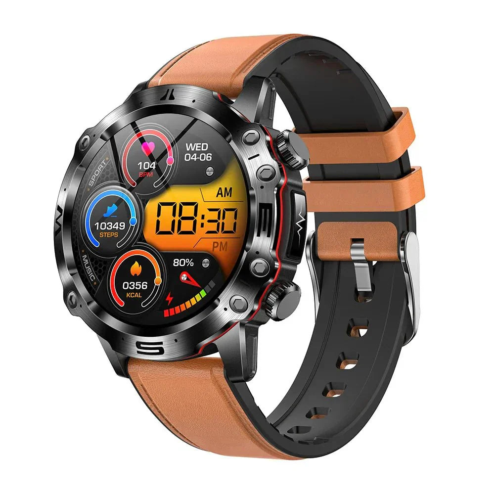 Smart Health Tracker with Glucose and ECG Monitoring - HealthPro-Brown-State of Style