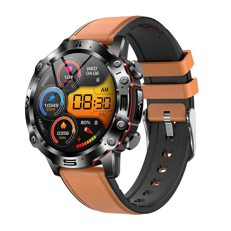 Smart Health Tracker with Glucose and ECG Monitoring - HealthPro-Brown-State of Style