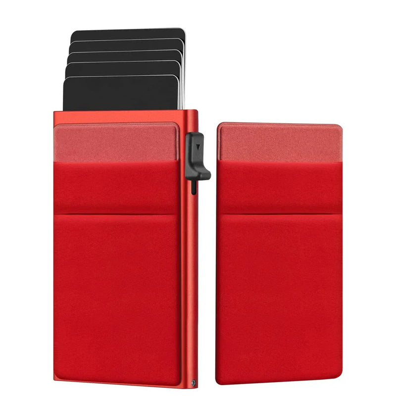 SMART RFID CREDIT CARD HOLDER - THIN MINI METAL WALLET FOR MEN-Red-State of Style