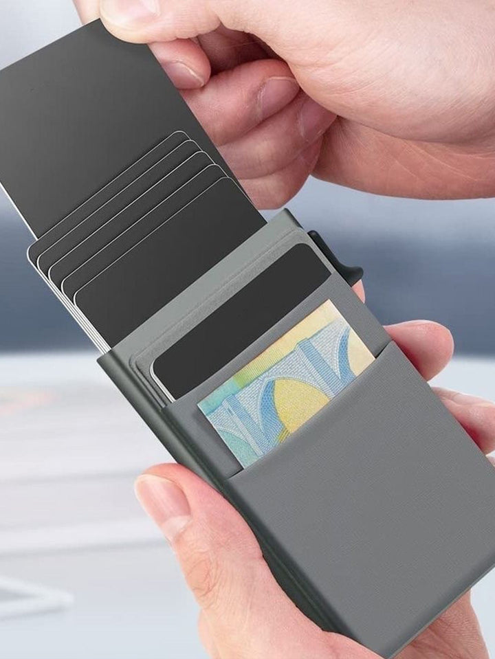 SMART RFID CREDIT CARD HOLDER - THIN MINI METAL WALLET FOR MEN-Style2 gold-State of Style