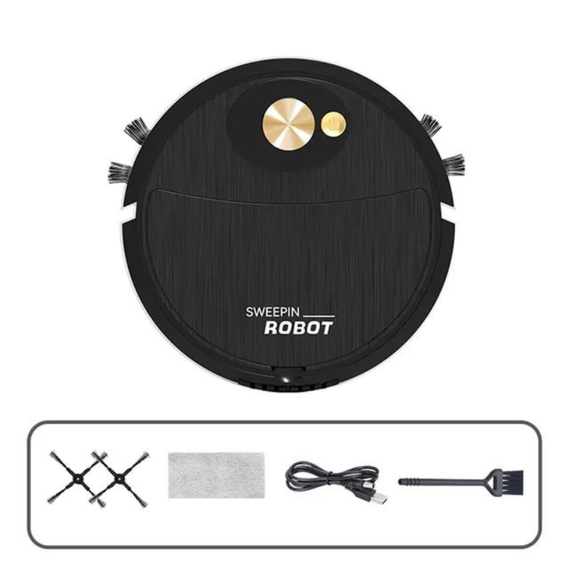 Smart Robot Vacuum Cleaner for Effortless Cleaning - SmartClean-Black-State of Style
