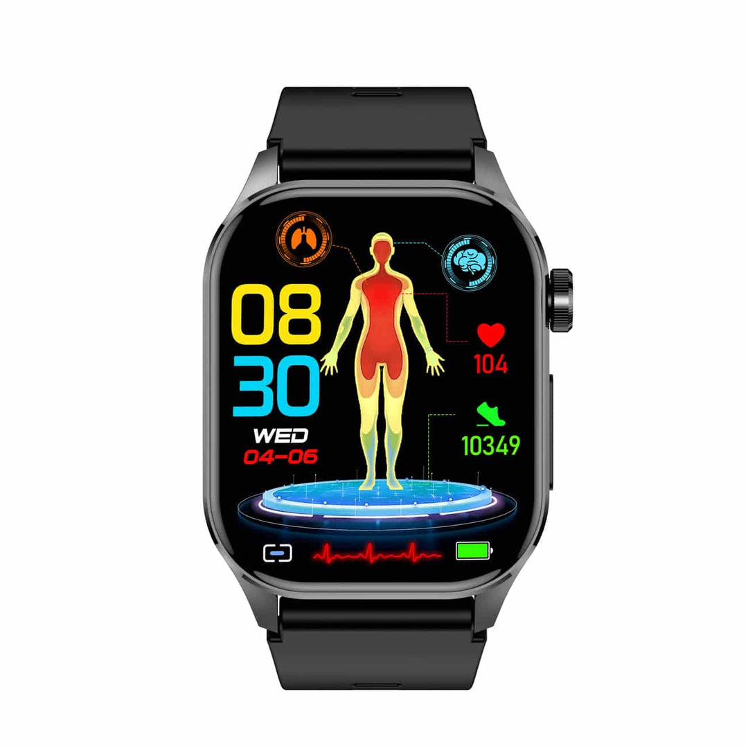 Smartwatch with ECG, Blood Sugar, and Blood Pressure Monitoring – HealthSync-Blue-State of Style