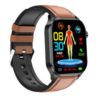 Smartwatch with ECG, Blood Sugar, and Blood Pressure Monitoring – HealthSync-Brown-State of Style