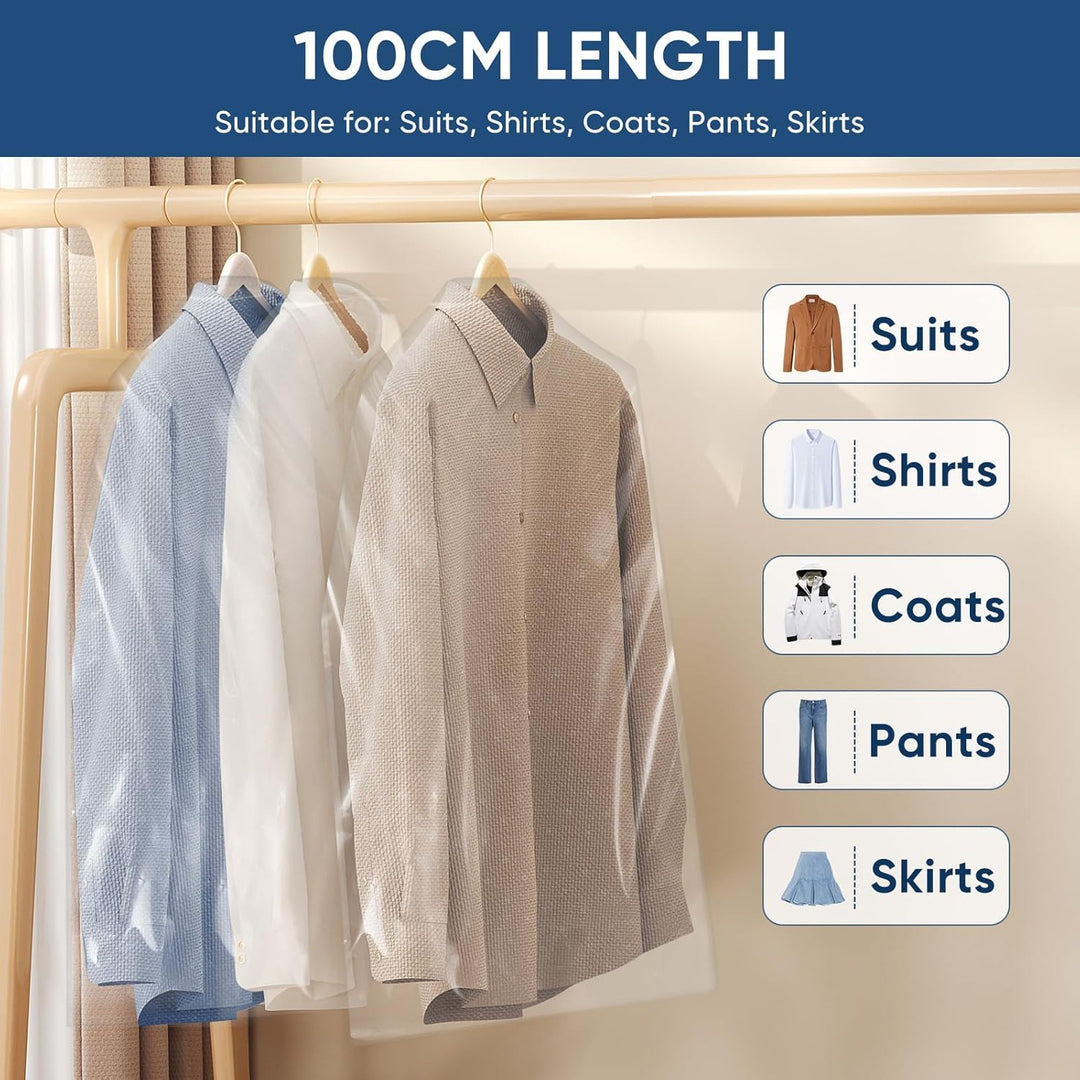 Clear Garment Bag Set – Set of Protective Covers for Clothes & Travel