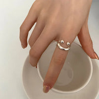 Smiley Adjustable Ring - Mila-Gold-State of Style