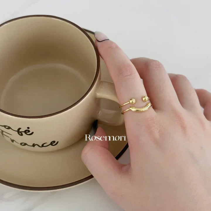 Smiley Adjustable Ring - Mila-Gold-State of Style
