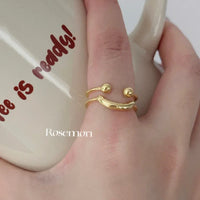 Smiley Adjustable Ring - Mila-Gold-State of Style