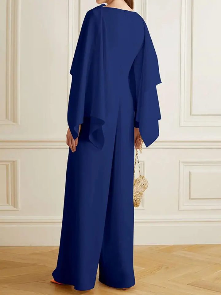 Smooth Jumpsuit with Beautiful Pleats - Lara-Beige-S-State of Style