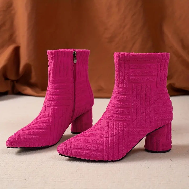 Smooth Ladies' Boots with Block Heel - Selene-Black-3.5-State of Style