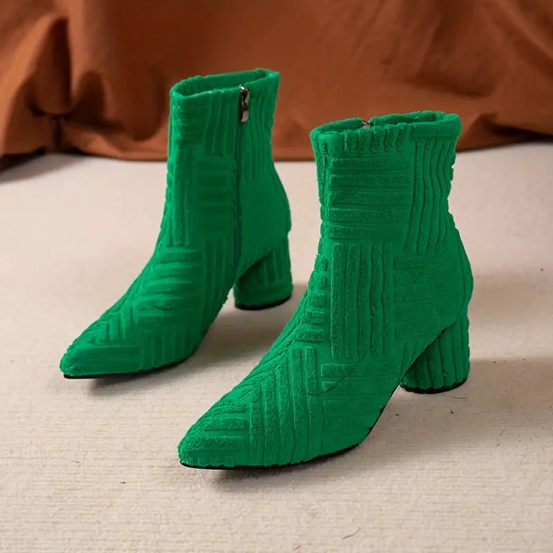 Smooth Ladies' Boots with Block Heel - Selene-Black-3.5-State of Style
