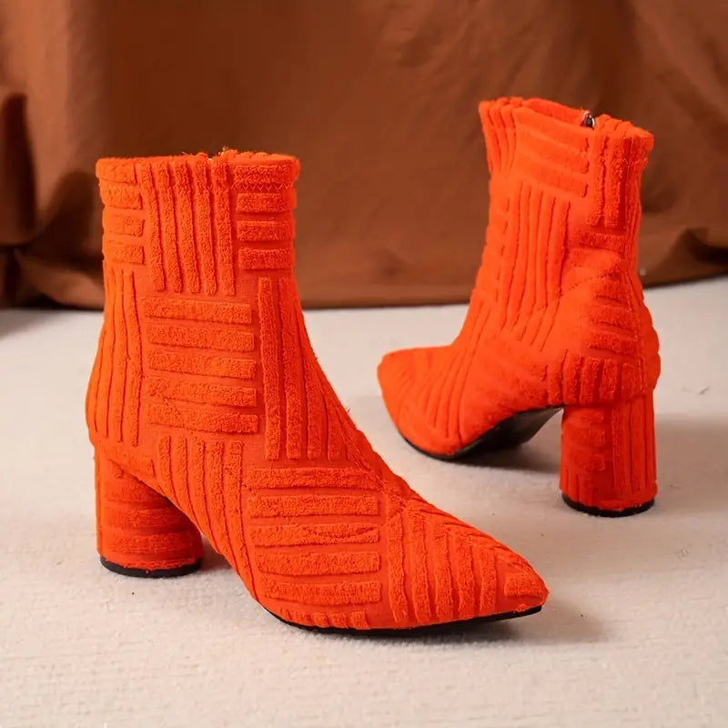 Smooth Ladies' Boots with Block Heel - Selene-Black-3.5-State of Style