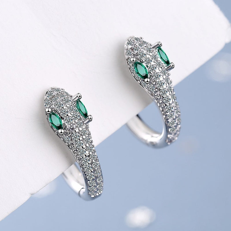 Snake Earrings in 925 Sterling Silver - Leila-State of Style