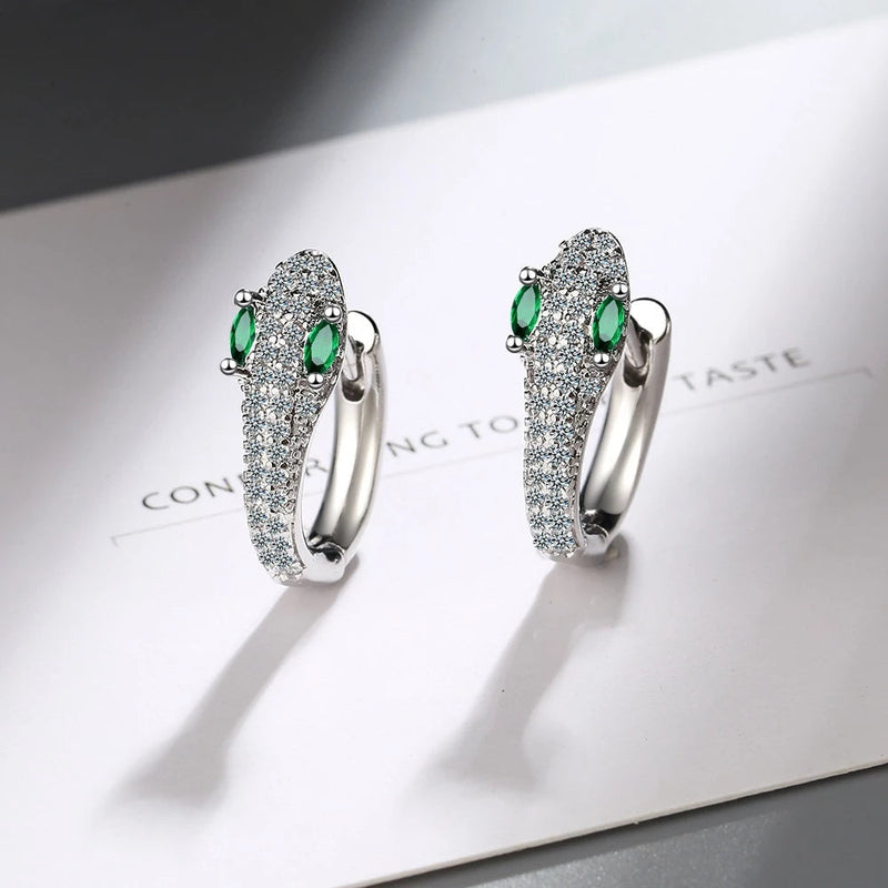 Snake Earrings made of 925 Sterling Silver - Leila-State of Style