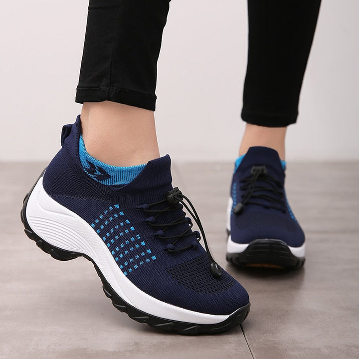 Sneakers with Orthopedic Footbed – Stylish & Supportive Footwear-White Blue-4.5-State of Style