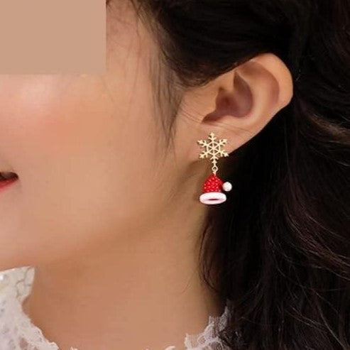 Snowflake Christmas Earrings | Women's Festive Jewellery-CHRISTMAS TREE-State of Style