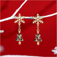 Snowflake Christmas Earrings | Women's Festive Jewellery-CHRISTMAS TREE-State of Style
