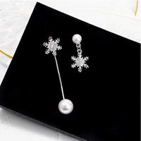 Snowflake Drop Earrings - Elegant Winter Jewellery-State of Style