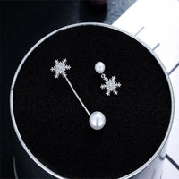Snowflake Drop Earrings - Elegant Winter Jewellery-State of Style