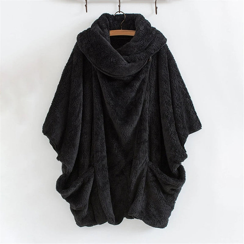 SnugBreeze Oversized Hooded Wind Jacket-Black-2XL-State of Style