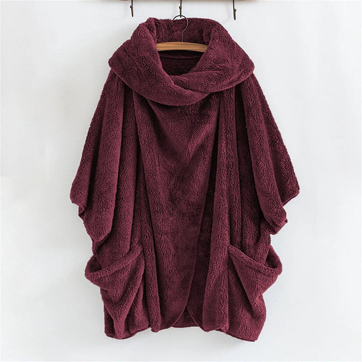 SnugBreeze Oversized Hooded Wind Jacket-Burgundy-2XL-State of Style