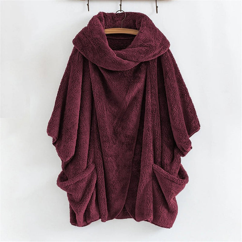SnugBreeze Oversized Hooded Wind Jacket-Burgundy-2XL-State of Style