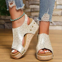 Sofia - Orthopedische Bruine Sandalen-Luipaard-34-State of Style