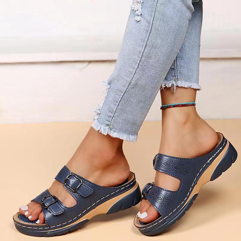 Sofia - Orthopedische Gele Zomer Slippers-Geel-34-State of Style
