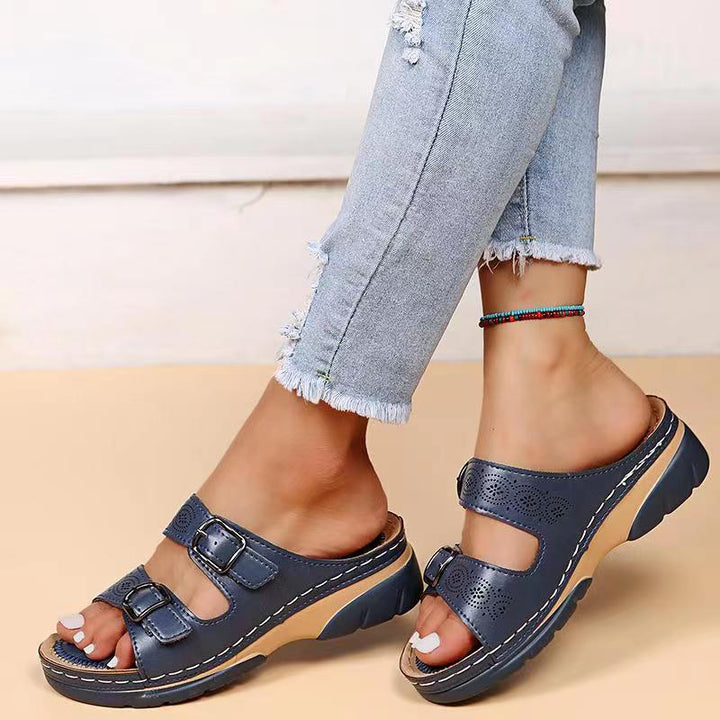 Sofia - Orthopedische Gele Zomer Slippers-Geel-34-State of Style