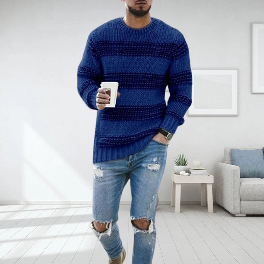 Soft and Comfortable Men's Sweater - Finn-Blue-S-State of Style